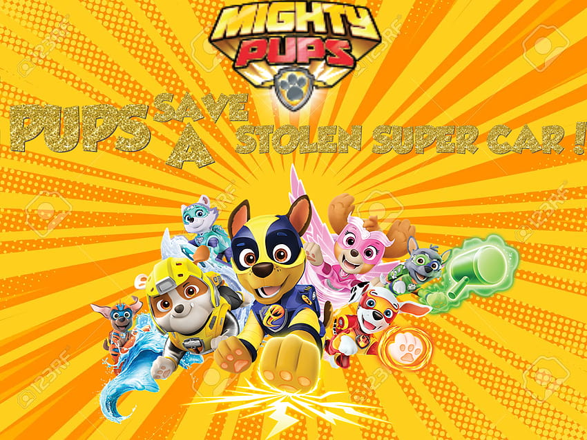 Mighty Pups: Pups Save a Stolen Super Car!, paw patrol mighty pups HD wallpaper