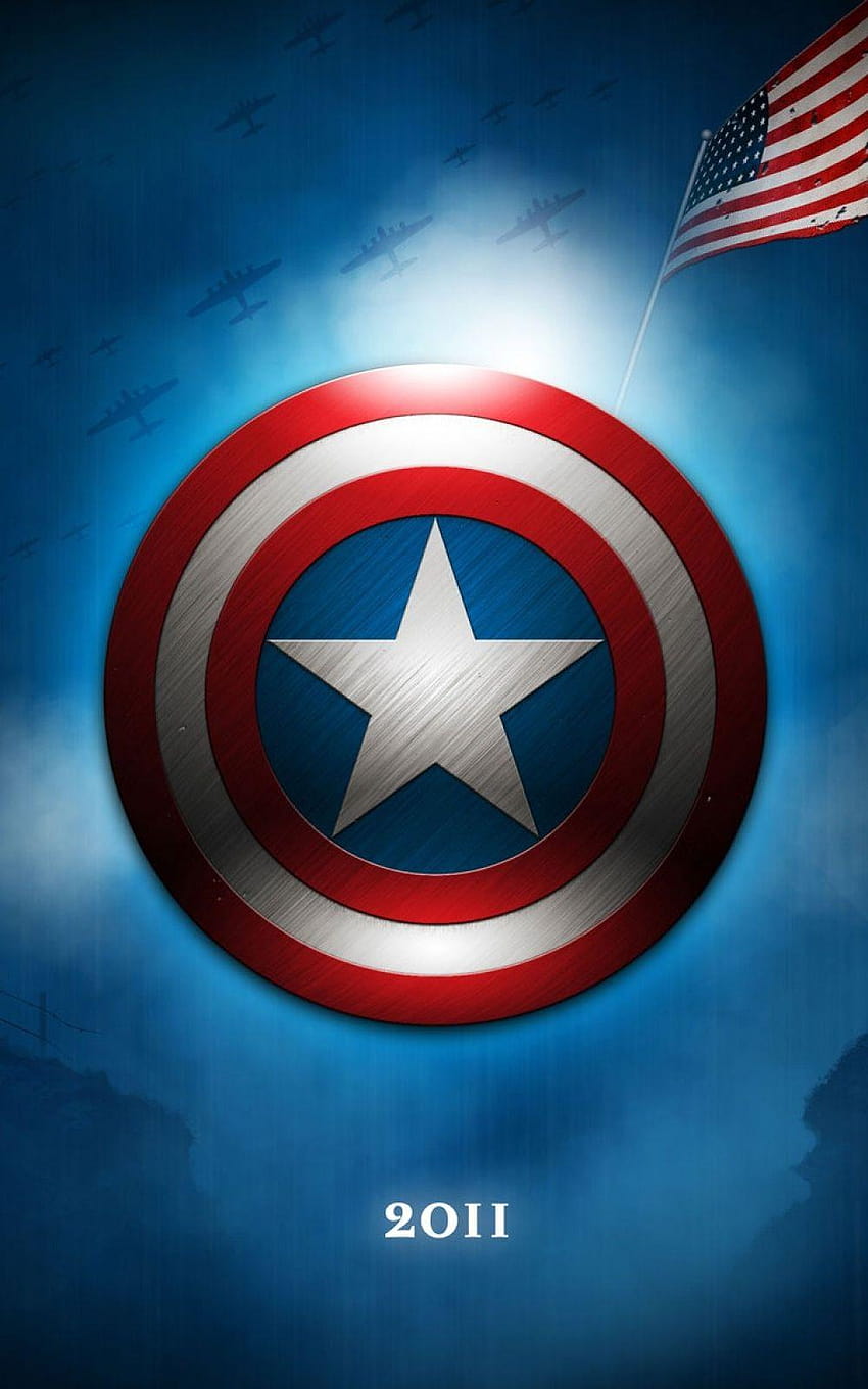 Captain America The First Avenger Mobile สัญลักษณ์อเวนเจอร์ส วอลล์เปเปอร์โทรศัพท์ HD