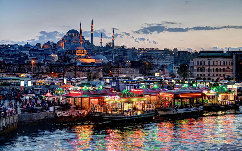 イスタンブールと背景、トルコ 高画質の壁紙