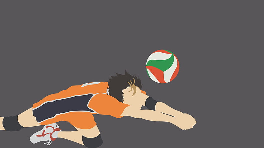 Haikyu Yu Nishinoya Hit Volleyball By Forearm Anime, volleyball anime HD wallpaper