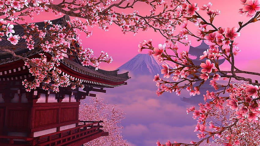 Blooming Sakura 3D Screensaver & Live[1280720], Computer-Kirschblütenbaum HD-Hintergrundbild