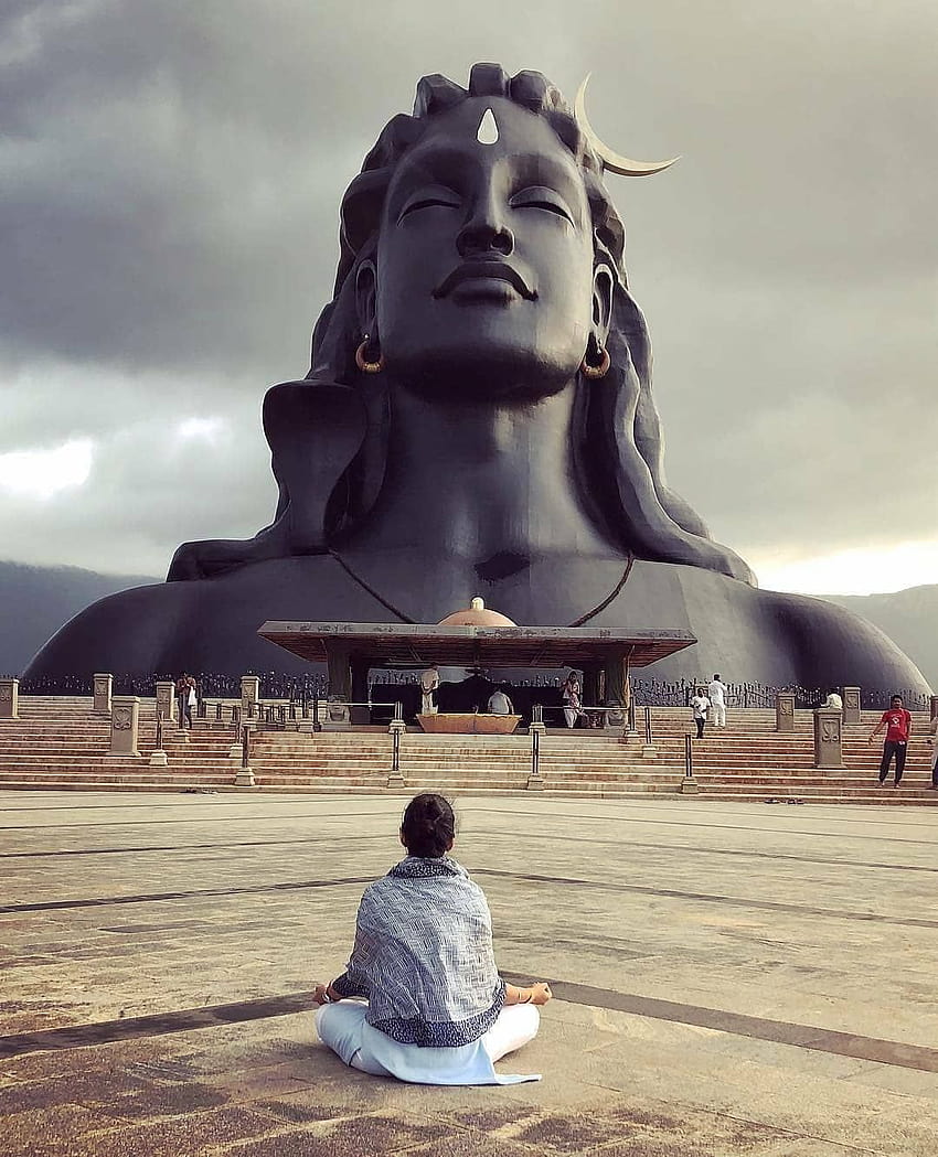 Índia não descoberta no Instagram: “Yoga, telefone estátua adiyogi Papel de parede de celular HD