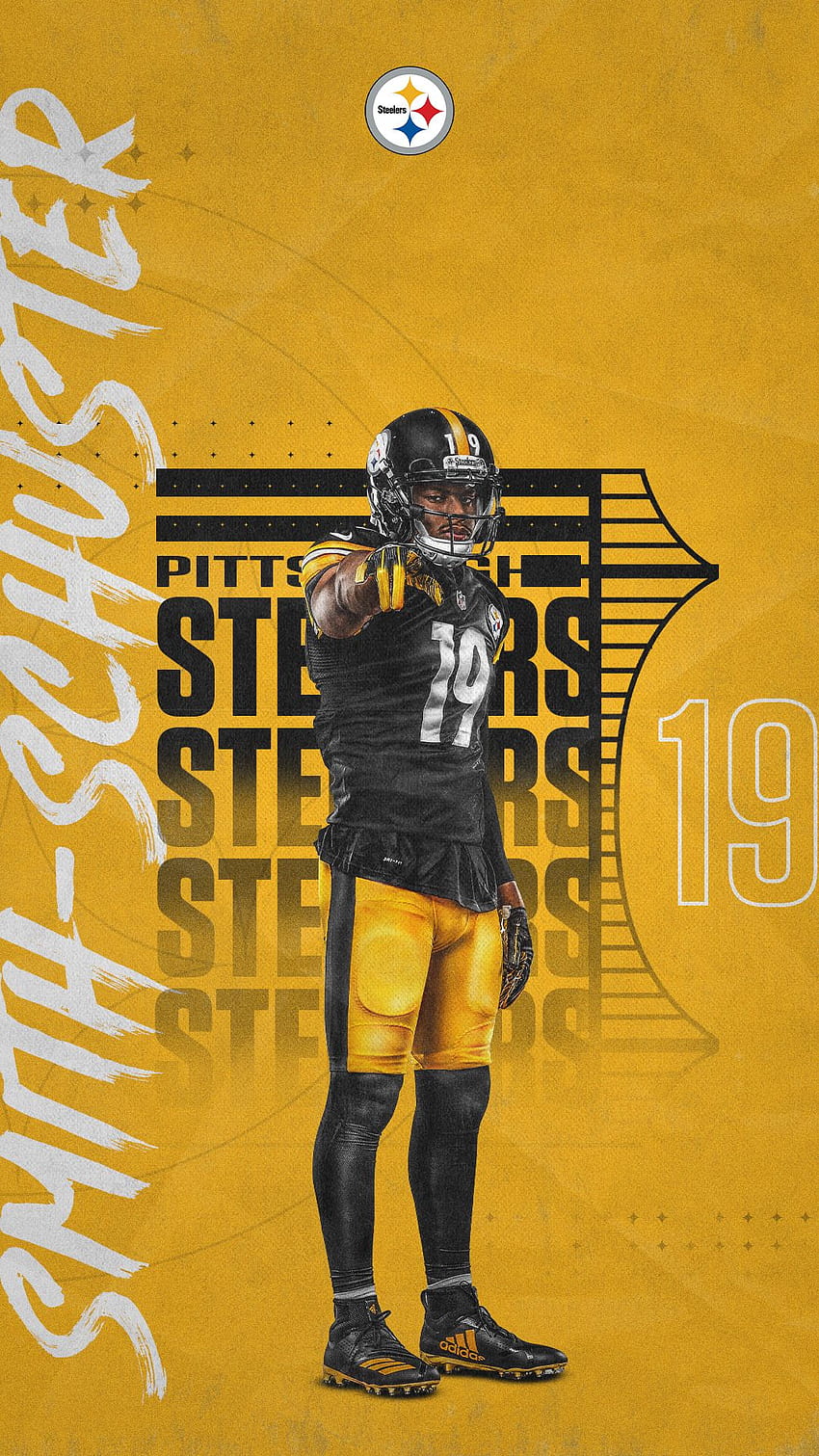 Pittsburgh Steelers Videokonferenz-Hintergründe, Steelers-Spieler HD-Handy-Hintergrundbild