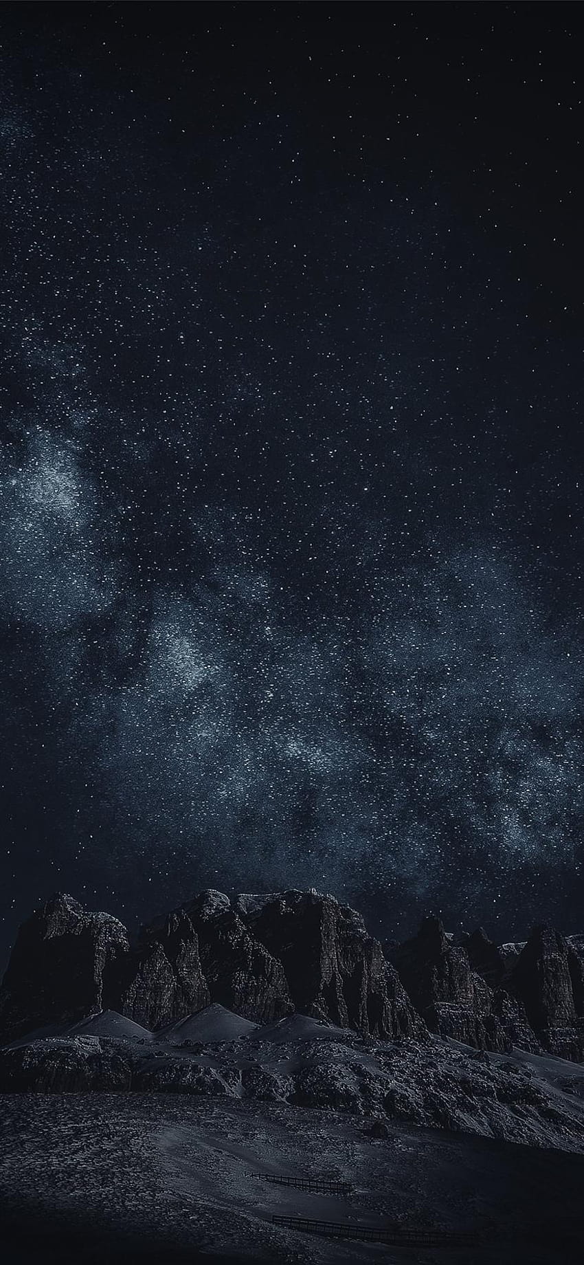 czarna formacja skalna w nocy iPhone X, estetyka gwiazdek 1792x828 Tapeta na telefon HD