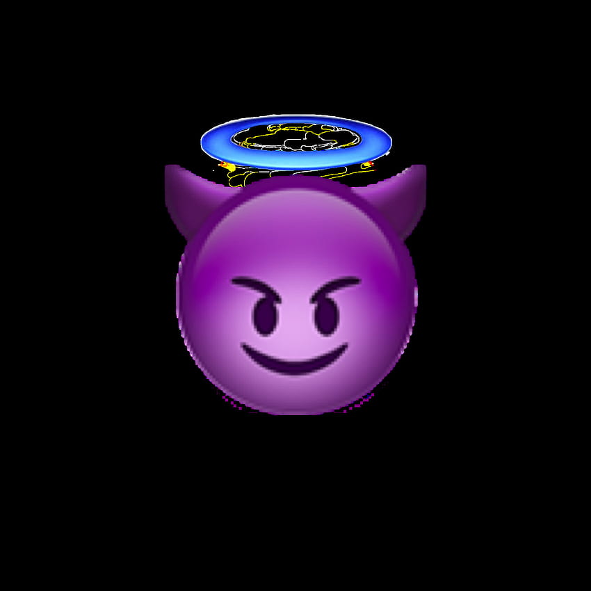 iPhone Emojis Ангел и дявол, демон емоджи HD тапет за телефон