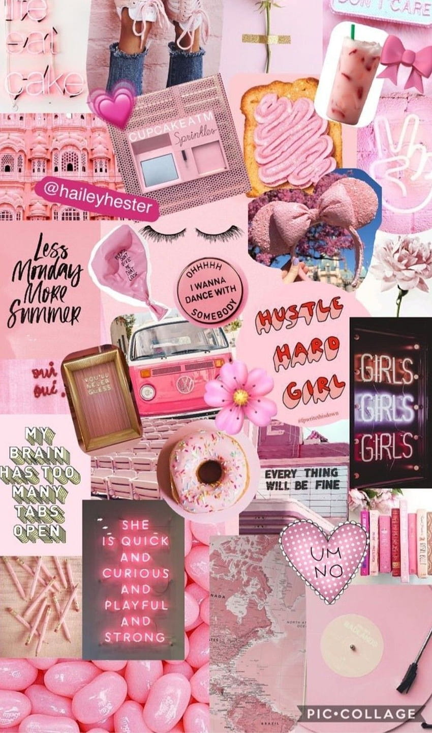Summer pink collage HD phone wallpaper | Pxfuel