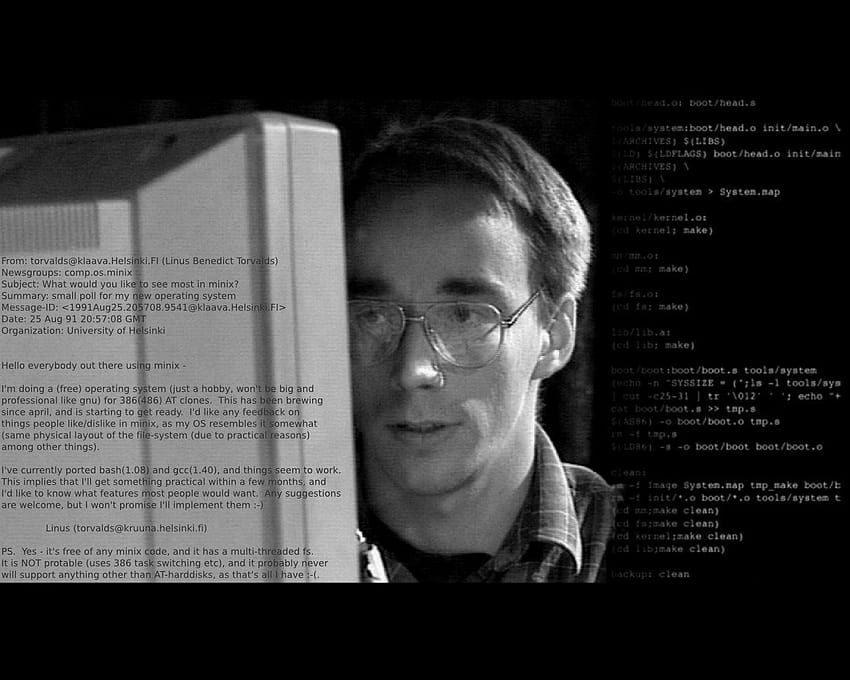Linus Torvalds'a Saygı HD duvar kağıdı