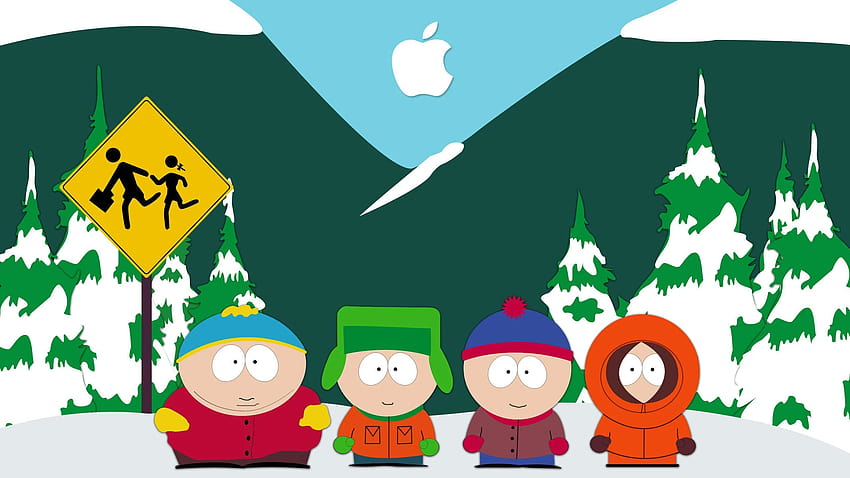 SÜPER Vektör South Park Apple HD duvar kağıdı