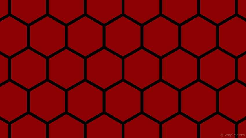 black and red hexagon HD wallpaper