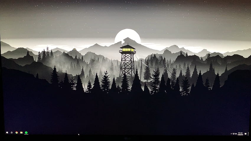 Firewatch Tower หอดูไฟสีดำและสีขาว วอลล์เปเปอร์ HD