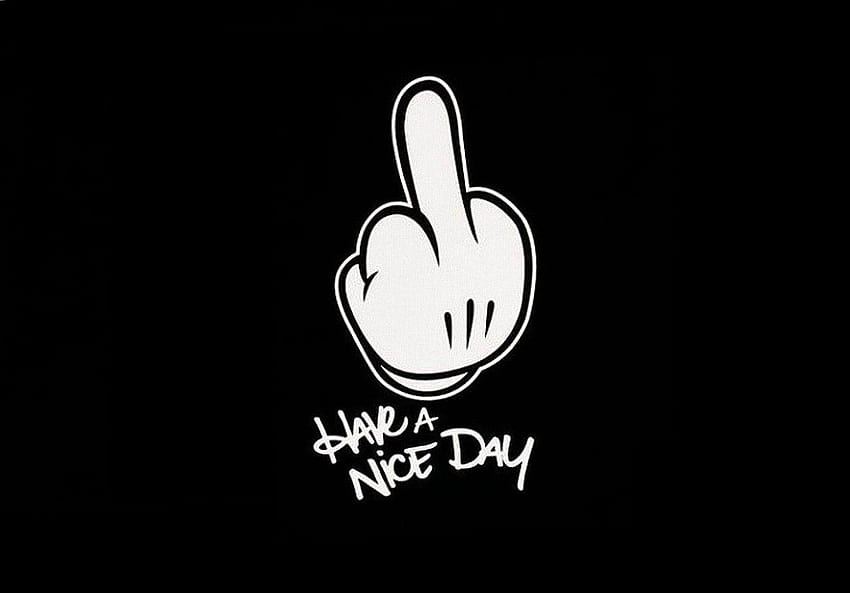 of Funny Middle Finger Black Background., my middle finger likes you HD wallpaper