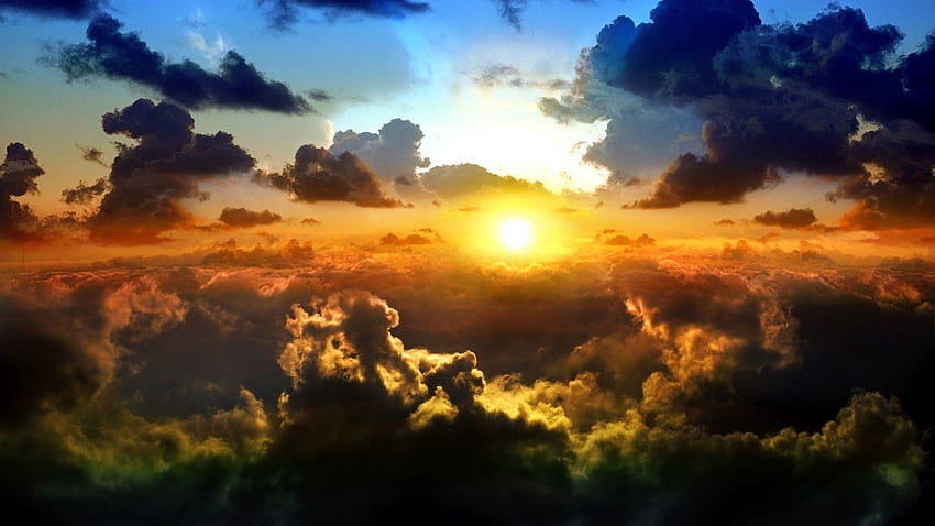 Beleza sonhadora céu nuvem pôr do sol papel de parede HD
