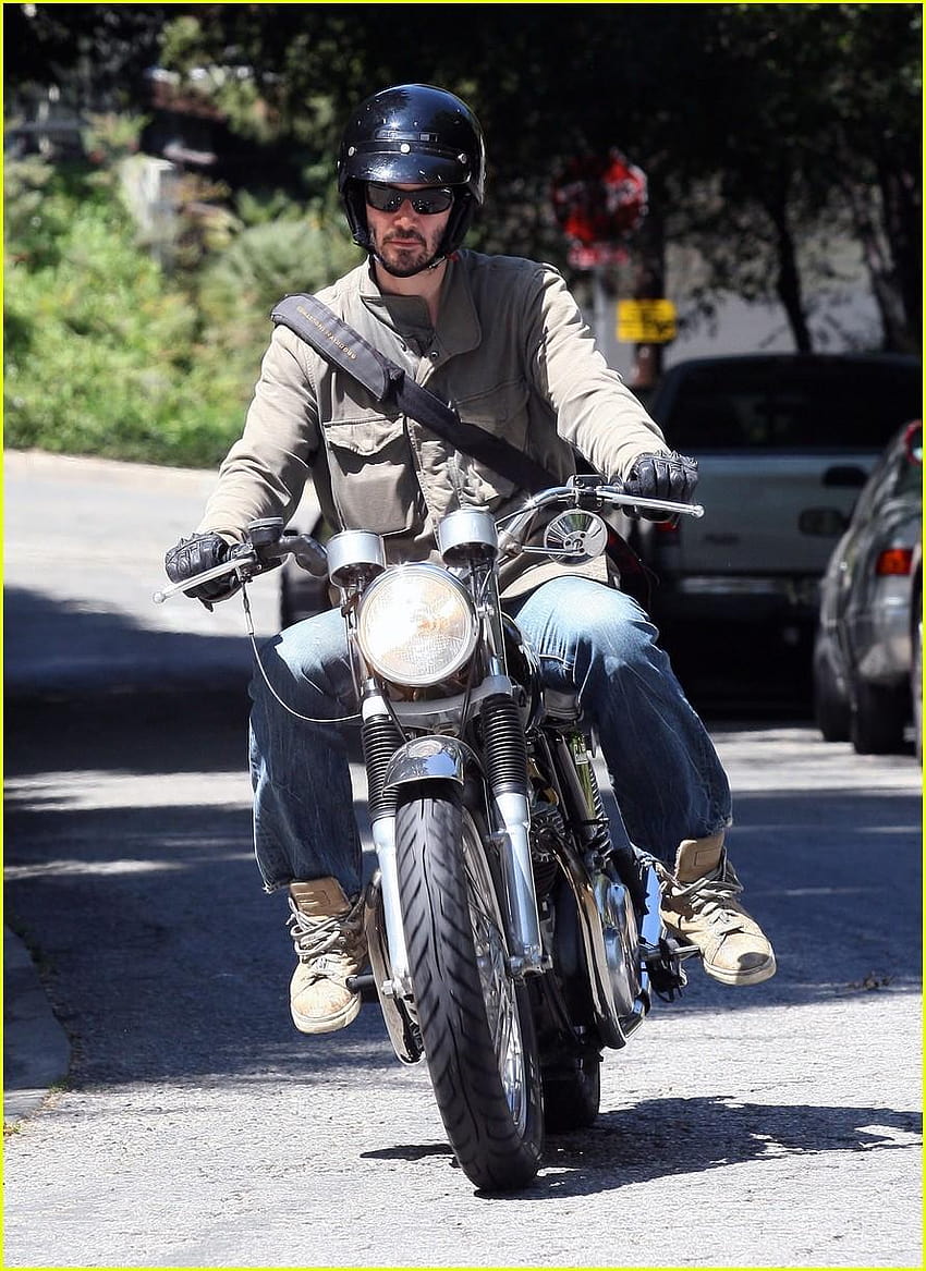 キアヌ・リーブス Keanu Reeves: Motorcycle Birtay Boy!, キアヌ・リーブスのバイク HD電話の壁紙