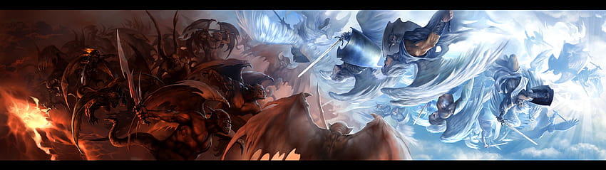 Engel, Kampf, Hölle, Teufel, Himmel HD-Hintergrundbild