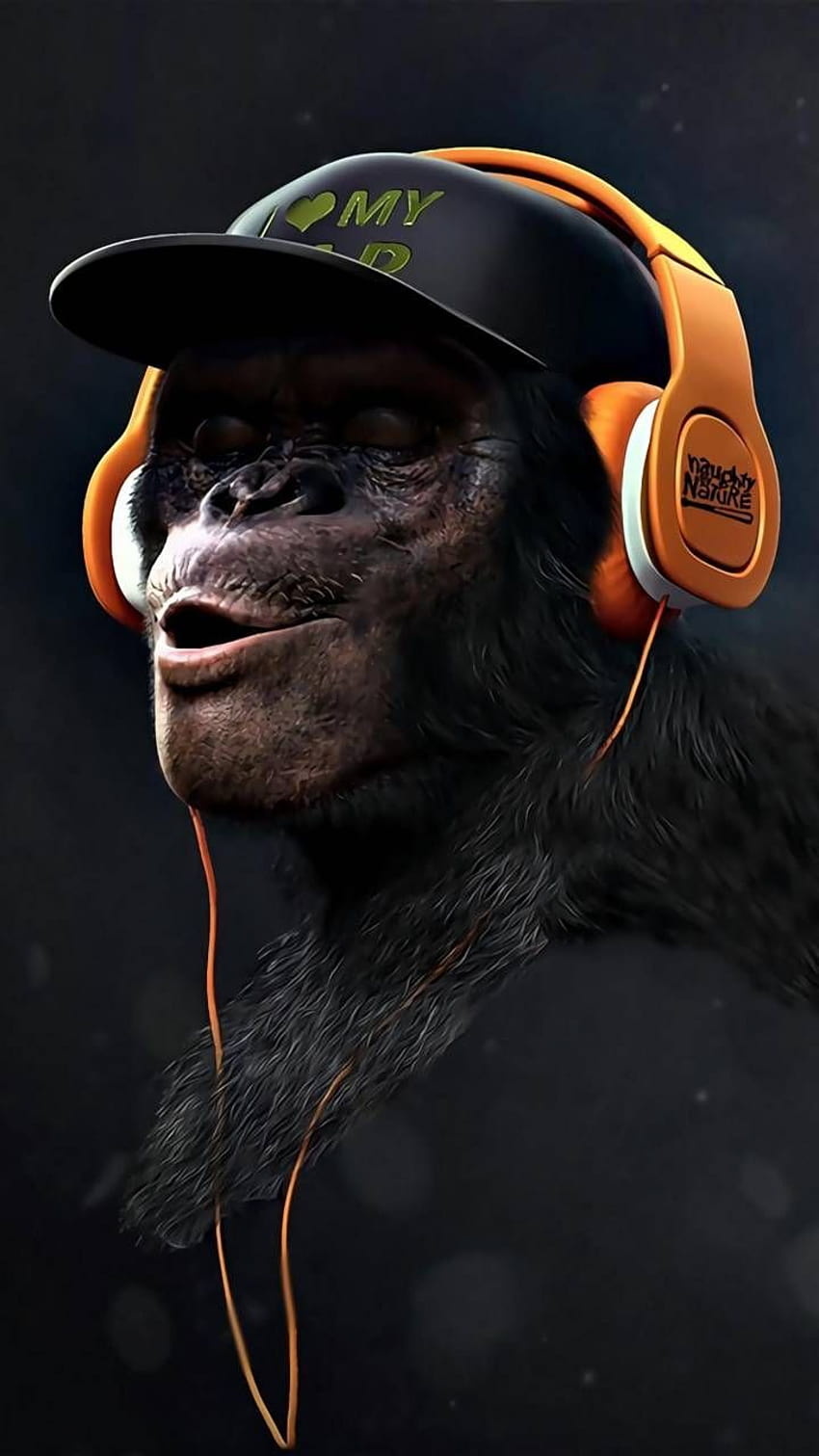 Monkey Swag HEAR autorstwa anddyy00, szalonej małpy Tapeta na telefon HD