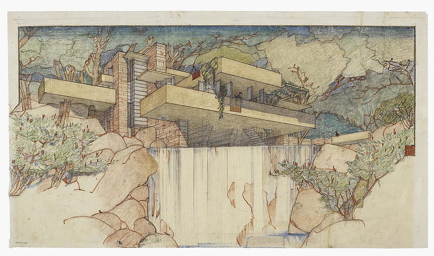 Exposición de Frank Lloyd Wright en el Guggenheim, Nueva York fondo de pantalla
