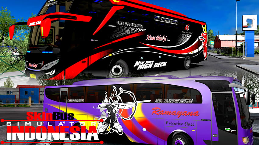 APK do simulador de ônibus com libré da Indonésia papel de parede HD