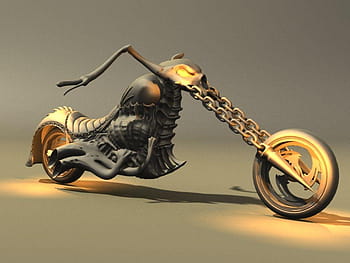 Ghost Rider Flaming Motorcycle Fortnite HD 4K Wallpaper #8.1561