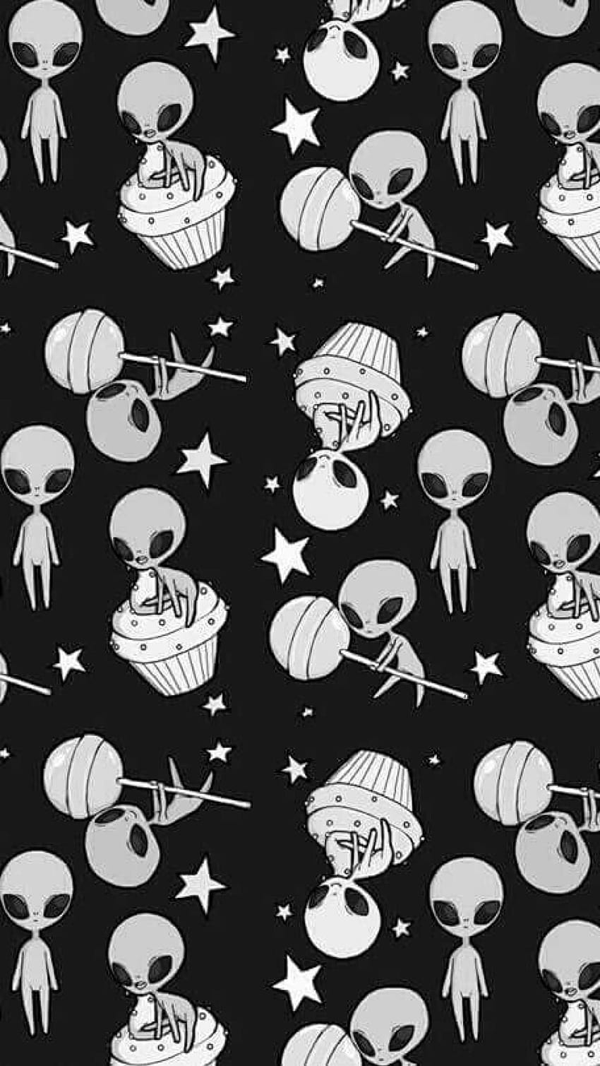 7 Alien Emoji, black emoji HD phone wallpaper