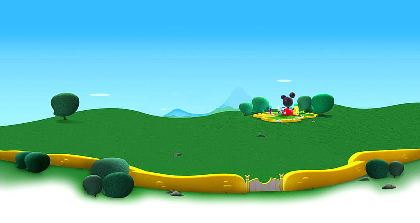 미키마우스 클럽하우스 배경 by THE, mickey mouse background HD 월페이퍼