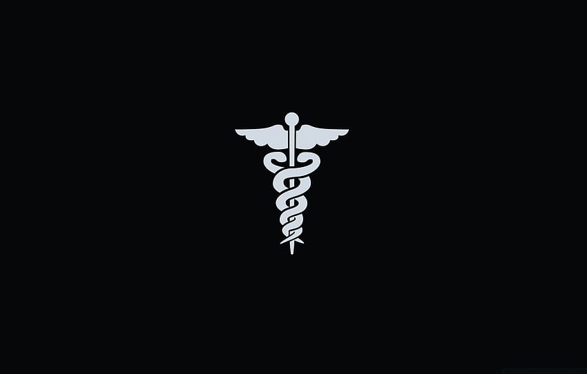 hitam, simbol, kedokteran, bagian минимализм, simbol medis Wallpaper HD