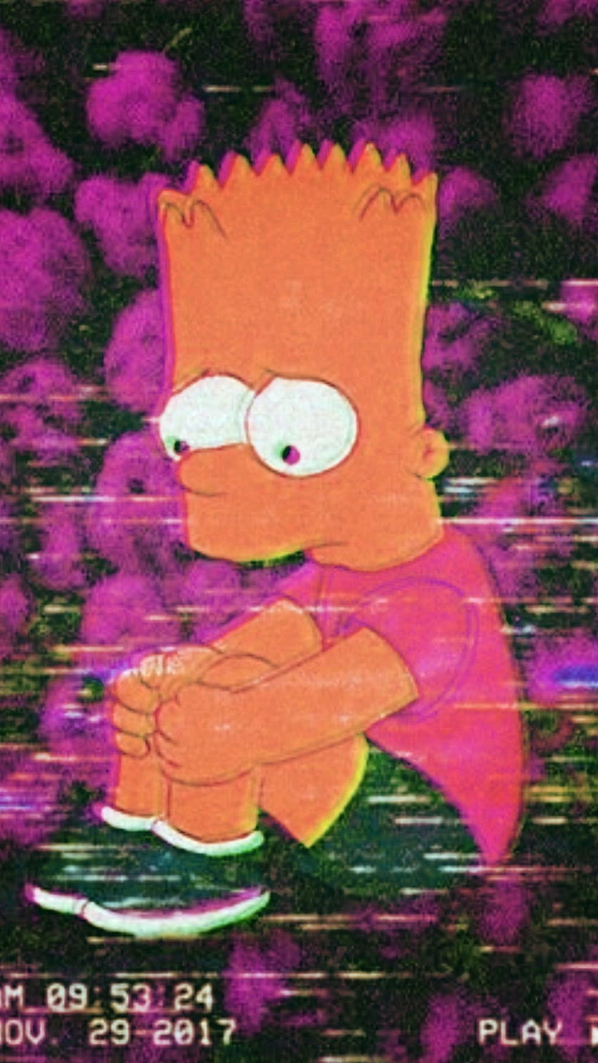Download Bart Simpson Orange Supreme Wallpaper