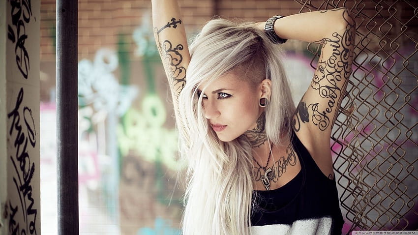 Blonde Girl Tattoos Ultra Backgrounds for U TV : Multi Display, Dual Monitor : Tablet : Smartphone HD wallpaper Blonde Girl Tattoos Ultra Backgrounds for U TV : Multi Display, Dual Monitor : Tablet : Smartphone HD wallpaper