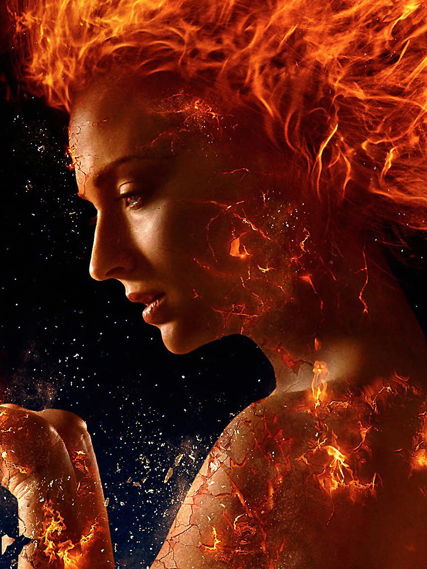 Dark Phoenix Jean Grey Sophie Turner, kekuatan phoenix wallpaper ponsel HD