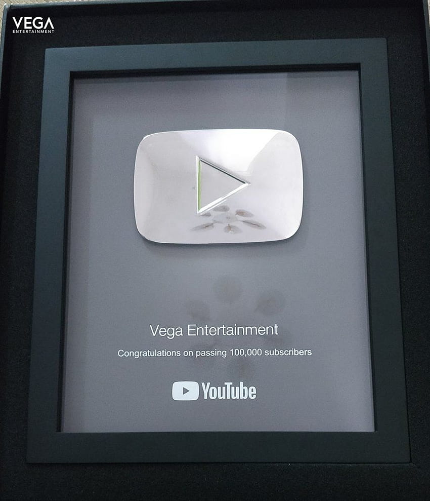 Grazie Youtube!! Per averci presentato YouTube Silver Play Button a Vega Entertainment Sfondo del telefono HD