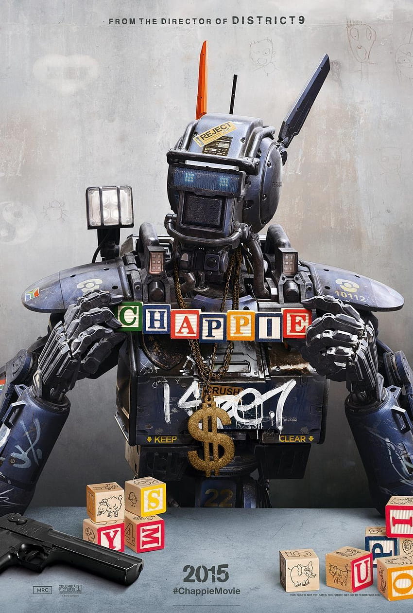 Watch the trailer for 'District 9' director's next sci, chappie robot iphone HD phone wallpaper
