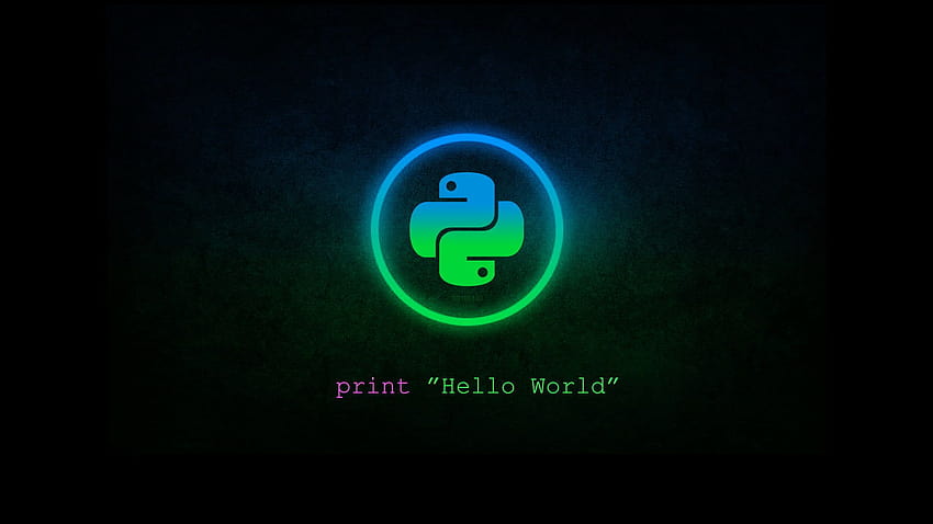 Wydrukuj logo Hello World, Python Tapeta HD