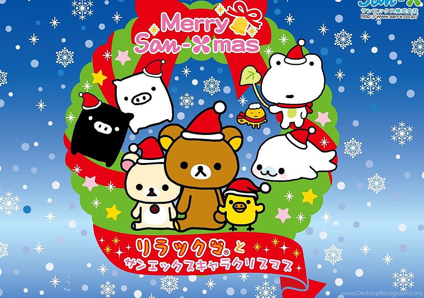 Kawaii Christmas From San X Cute Backgrounds, christmas desk kawaii HD wallpaper
