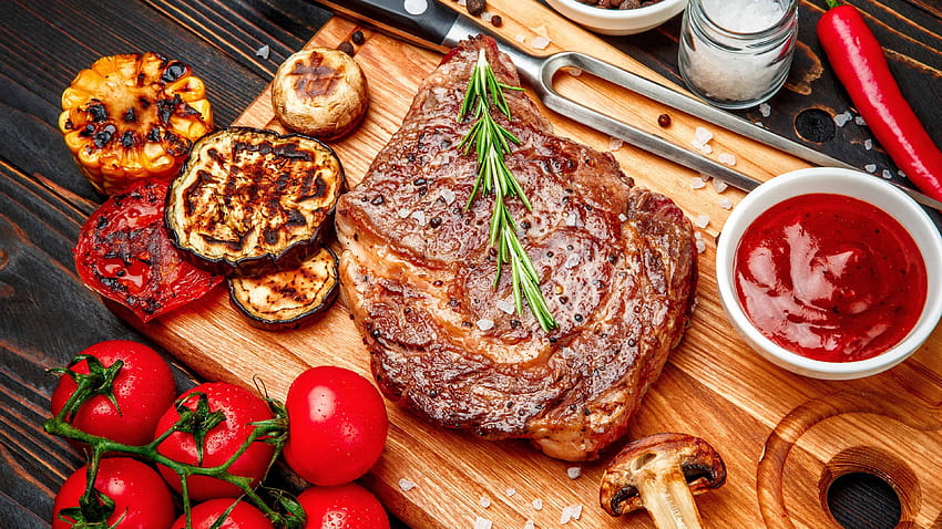 Steak, memasak Wallpaper HD