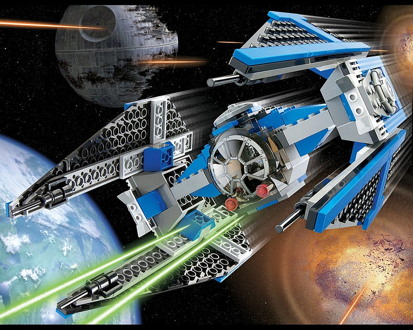 : Guerra nas Estrelas, espaço, veículo, avião, Aeronave, TIE Fighter, Brinquedo, TIE Interceptor, LEGO Star Wars, aviação, Captura de tela 1280x1024 papel de parede HD