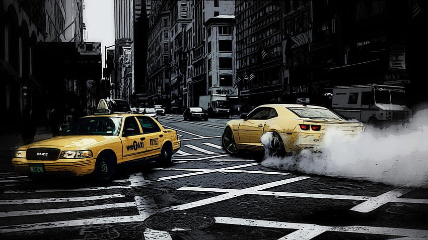 car, New York City, Taxi, Street / and Mobile, new york cab HD wallpaper