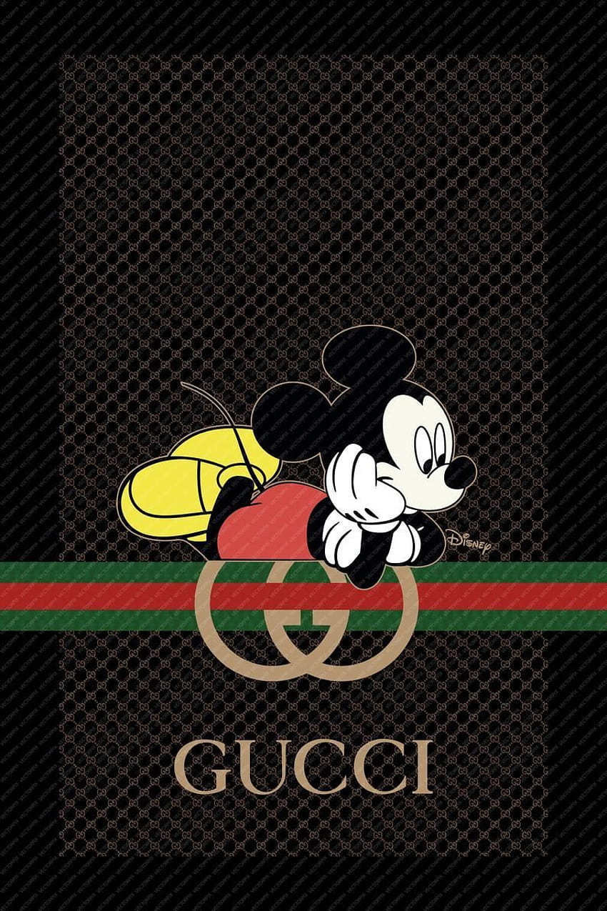 Gucci Logo Poster Gucci Home Decor Gucci Wall Art, topolino gucci Sfondo del telefono HD