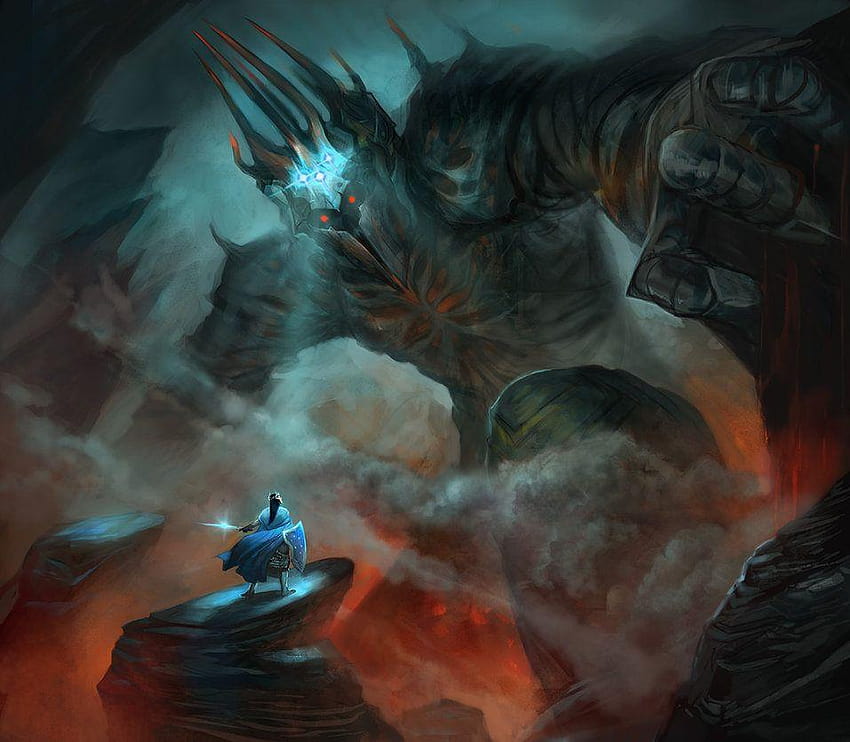 Fingolfin i Morgoth autorstwa juliedillon Tapeta HD