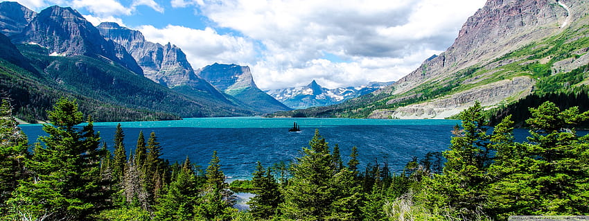 Saint Mary Lake Glacier National Park Ultra, Montana-Gletscher-Nationalpark HD-Hintergrundbild