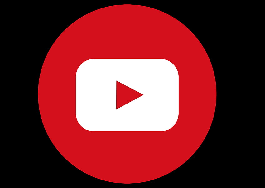 ícone do logotipo do youtube transparente, botão de reprodução do youtube papel de parede HD