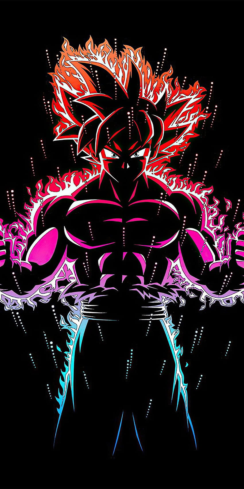 Ultra Instinct Goku , Black background, Dragon Ball Z, AMOLED, Graphics CGI HD phone wallpaper