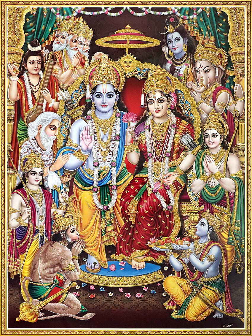 Lord Ram Darbar, lord ram mobile HD phone wallpaper