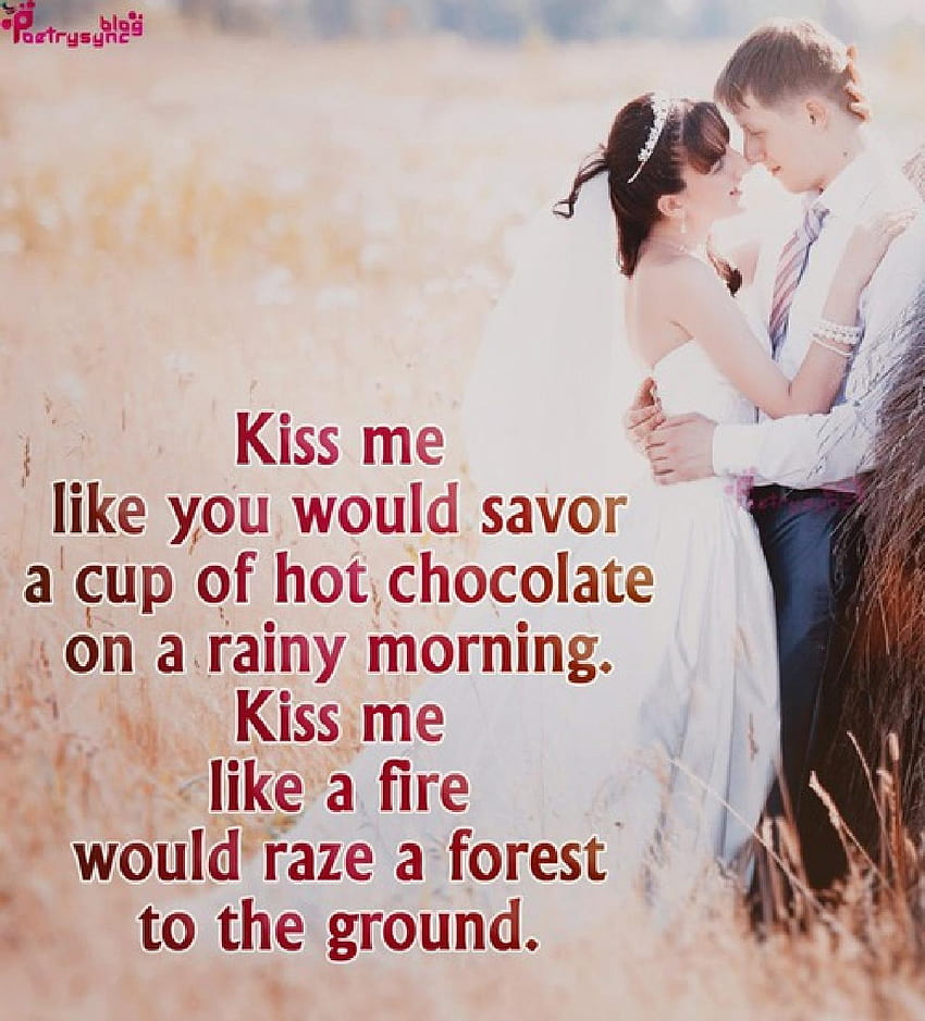 Of love poems and, romantic kiss with quotes HD phone wallpaper ...