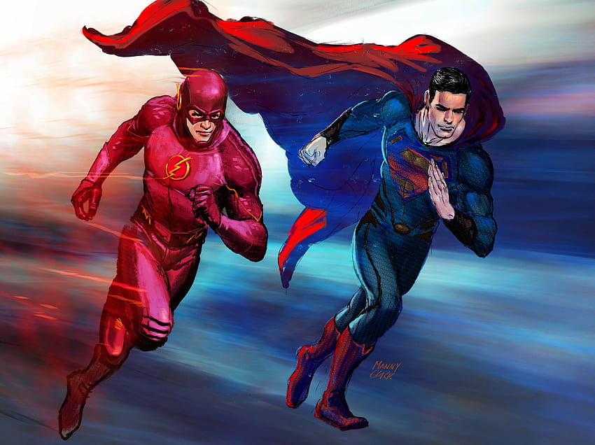 The Flash X Superman, Superheroes, Backgrounds, and, superman x HD wallpaper