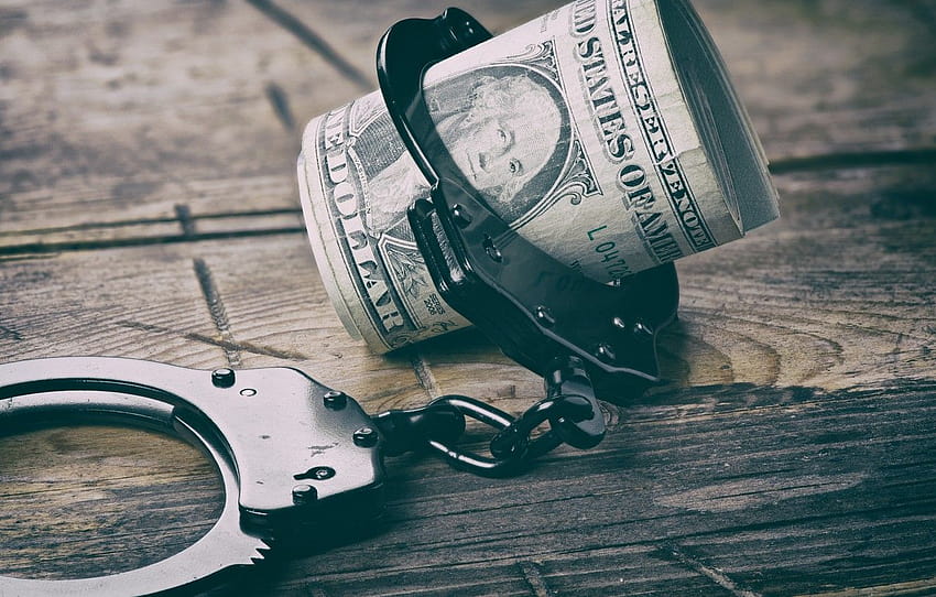 money, metal handcuffs, bail , section разное HD wallpaper