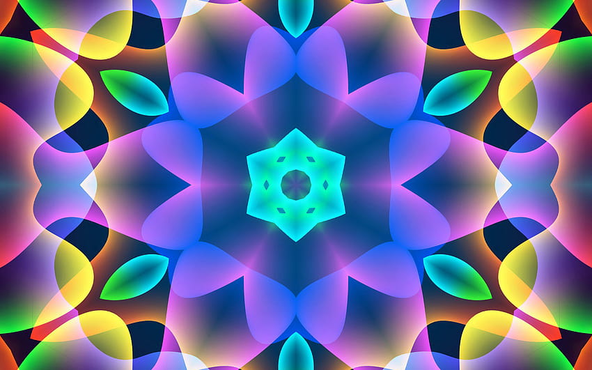 Artistic Colors Digital Art Kaleidoscope Pattern Shapes, colorful pattern shapes HD wallpaper