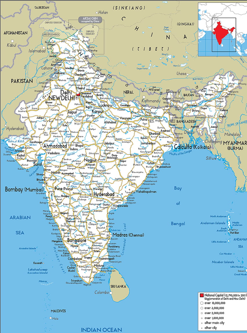 インドの道路地図、マハラシュトラの地図 HD電話の壁紙