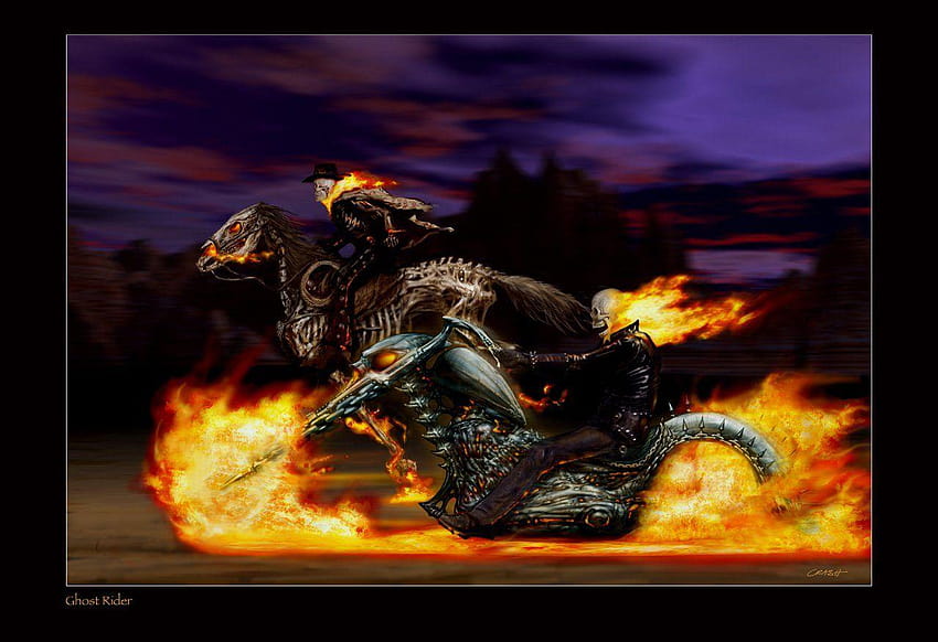 141 Ghost Rider, Ghost Rider yangın bisikleti HD duvar kağıdı