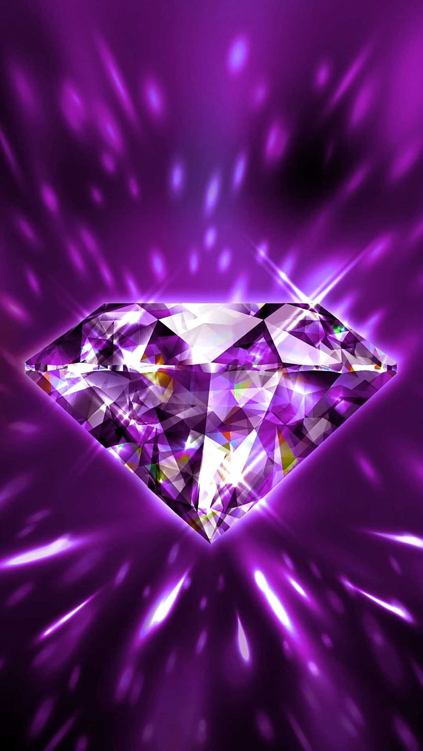 purple diamond HD phone wallpaper