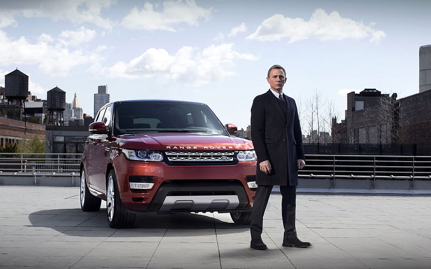 2014 Range Rover Sport James Bond, man with car HD wallpaper