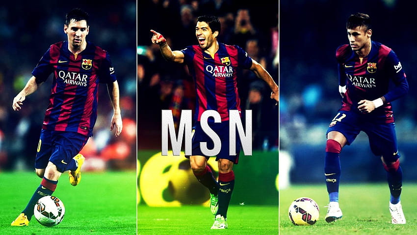 MSN Skills ● Lionel Messi ● Luis Suárez ● Neymar Jr, msn messi neymar suarez HD wallpaper